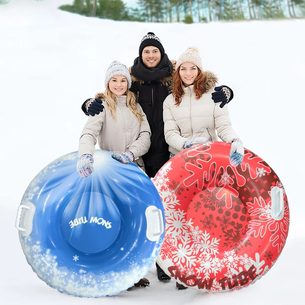 1pc Piece of PVC Inflatable Ski Ring Adult Snow Toy Very Suitable For Outdoor Ski Resort Entertainment In Winter