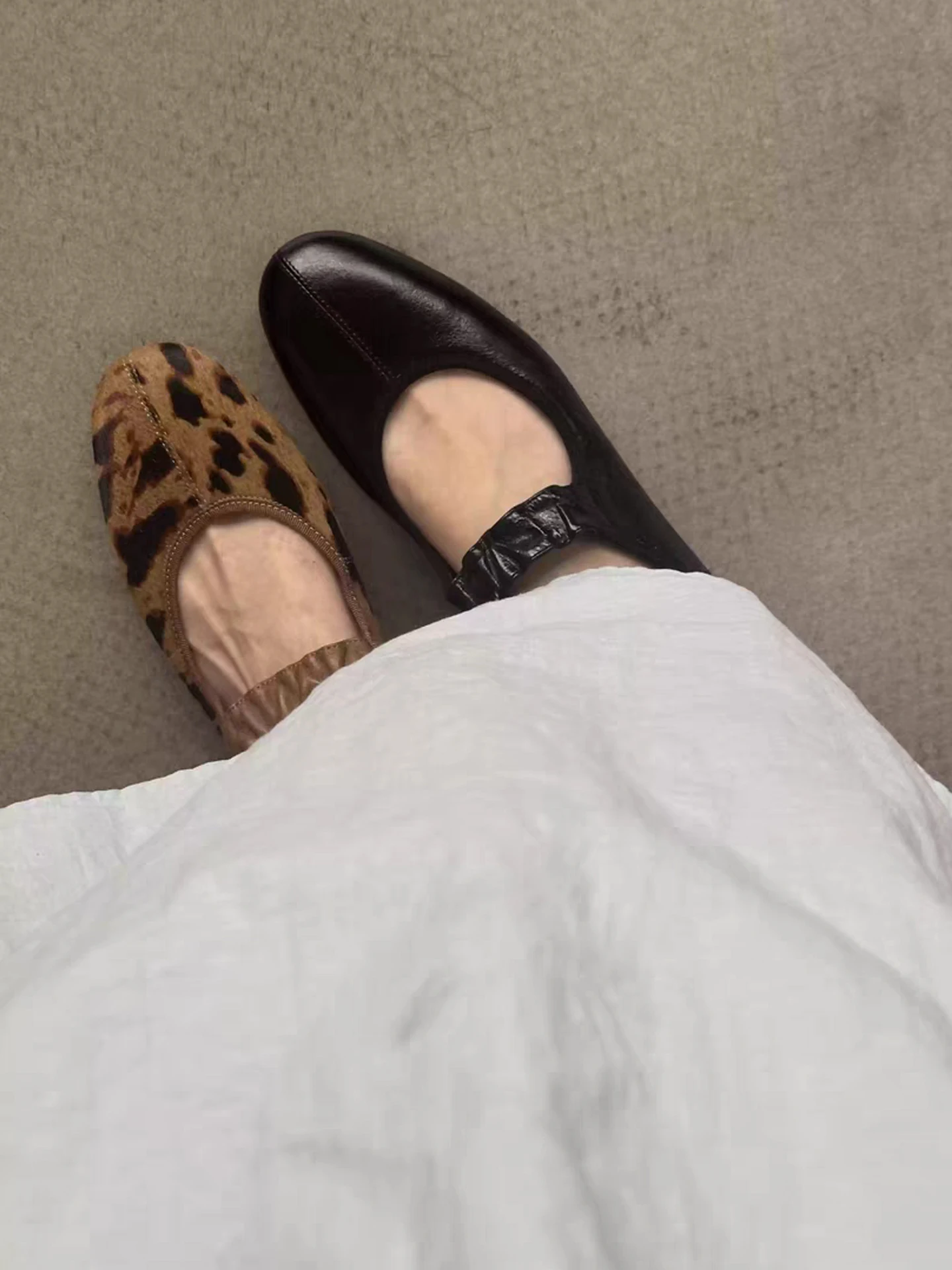 ballet-sle-leopard-print-flat-bot-mary-jane-oes-women's-spring-summer-new-faion-slip-on-single-strap-casual-oes