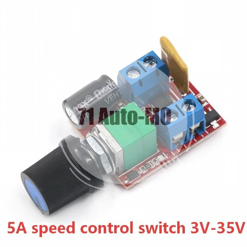 PWM DC Motor Speed Controller with Adjustable Knob Stable Performance Overheat Protection for Electric Vehicle Modification