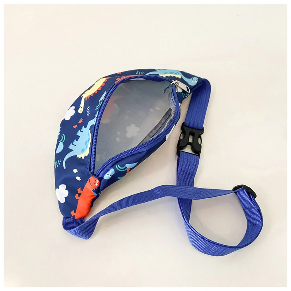 Children‘s Cute Cartoon Dinosaur Crossbody Shoulder Bag Sport Running Waist Bag for Kids Belt Money Pouch Coin Purse Storage Bag