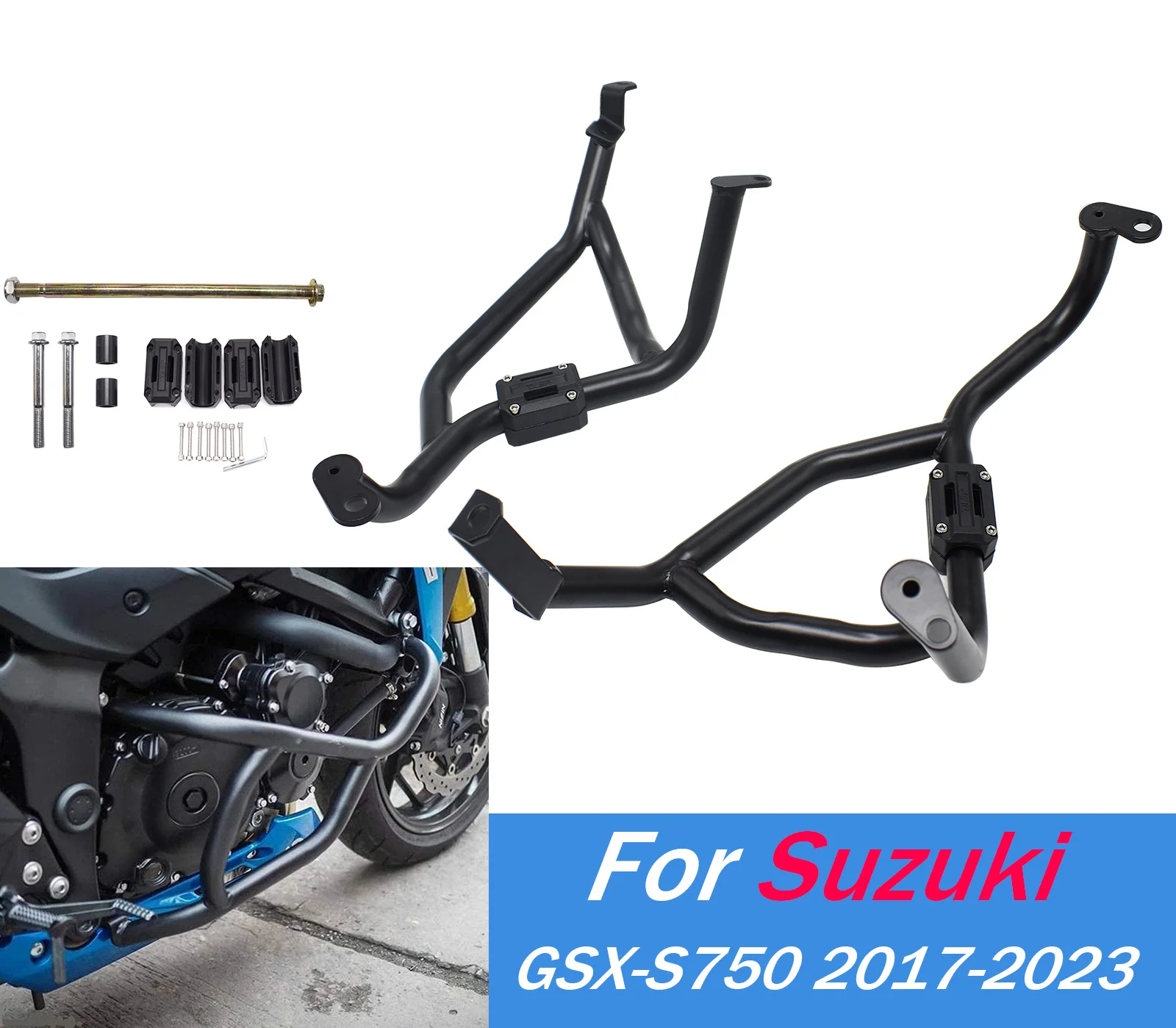 

For Suzuki GSX-S750 GSXS 750 2017-2021 Crash Bar Engine Guard Frame Bumper Motorcycle Highway Fall Protection Accessories ﻿