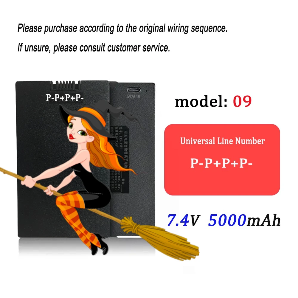 

100% New Lithium Polymer 7.4V Polymer Lithium Smart Door Lock Battery 5.0Ah for Xiaomi Bosch Haier Battery