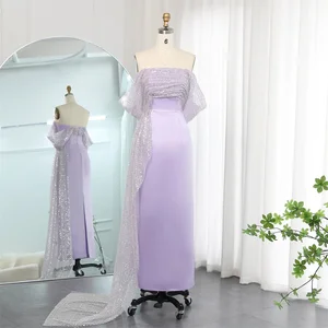 Personalized Bella Out of Shoulder Satin Sirée Robes Lilac Dresses of Night Valentine's Day Wedding Dress up to the ankle 12 Main Sales Dress Lilas For Graduation - №11