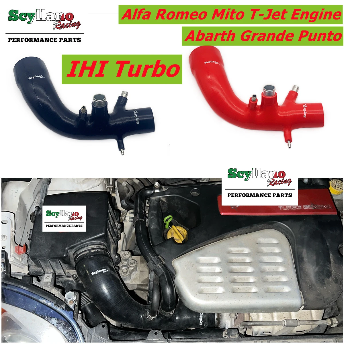 IHI Turbo Intake Silicone Hose Air Box To Turbo For Alfa Romeo Mito / Abarth Grande Punto / Fiat Linea Turbojet 16V T-Jet Engine