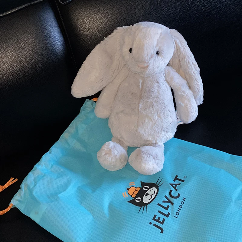 

Jellycat Shy Silver Бонни кролик плюшевая игрушка среднего размера 23 см милая мультяшная мягкая кукла для девочек подарок на день рождения