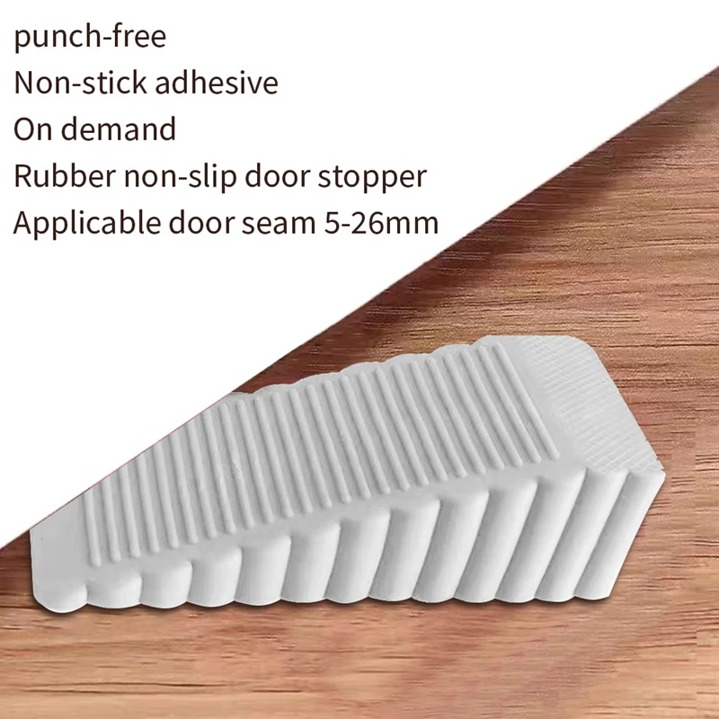 Non-Slip Rubber Wedge Door Stoppers For Secure Door Blockage For The Bottom Of The Door