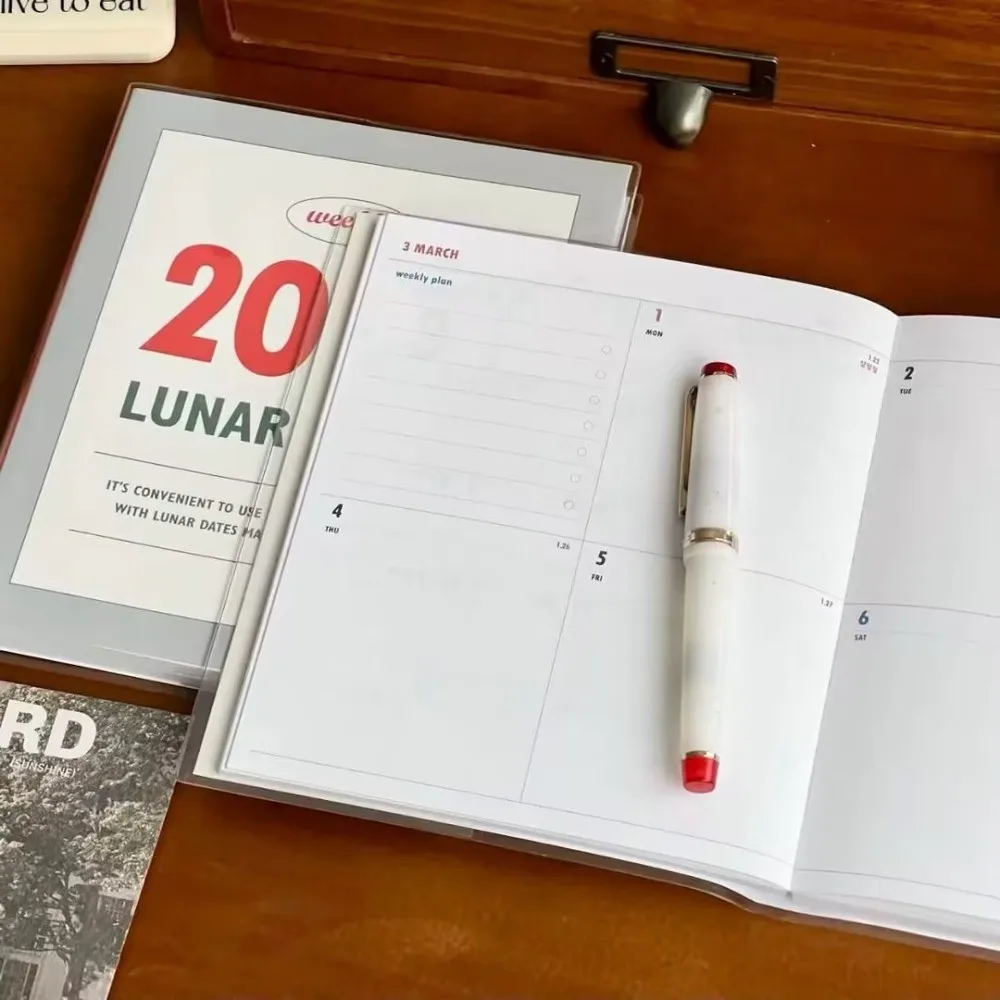 New with Calendar 2027 Notebook Weekly Layout Self Discipline Check-in Weekly Planner Diary Book Office Work