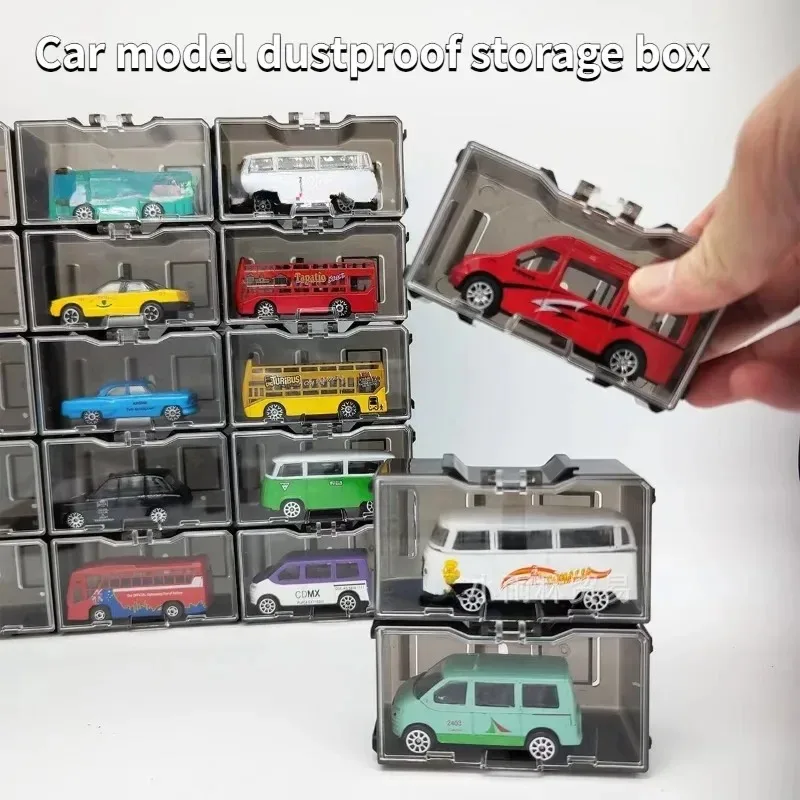 Hot Wheels 1:64 Car Model Dustproof Storage Box 1PCS Tomica Minigt Car Model Acrylic Display Box Can Be Combined Car Model Box