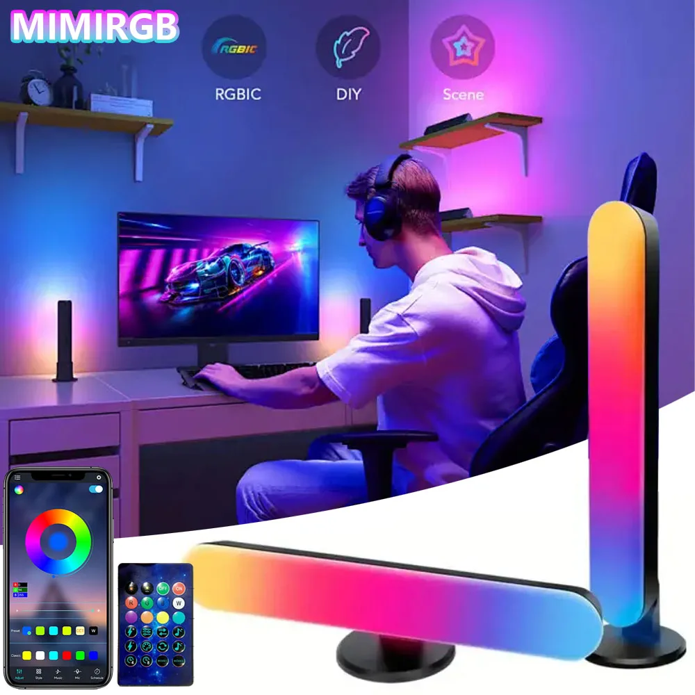 

USB светодиодная панель RGB с изменением цвета подсветка телевизора удаленная симфония атмосфера световые полосы музыкальный ритм окружающий звукосниматель лампа декор