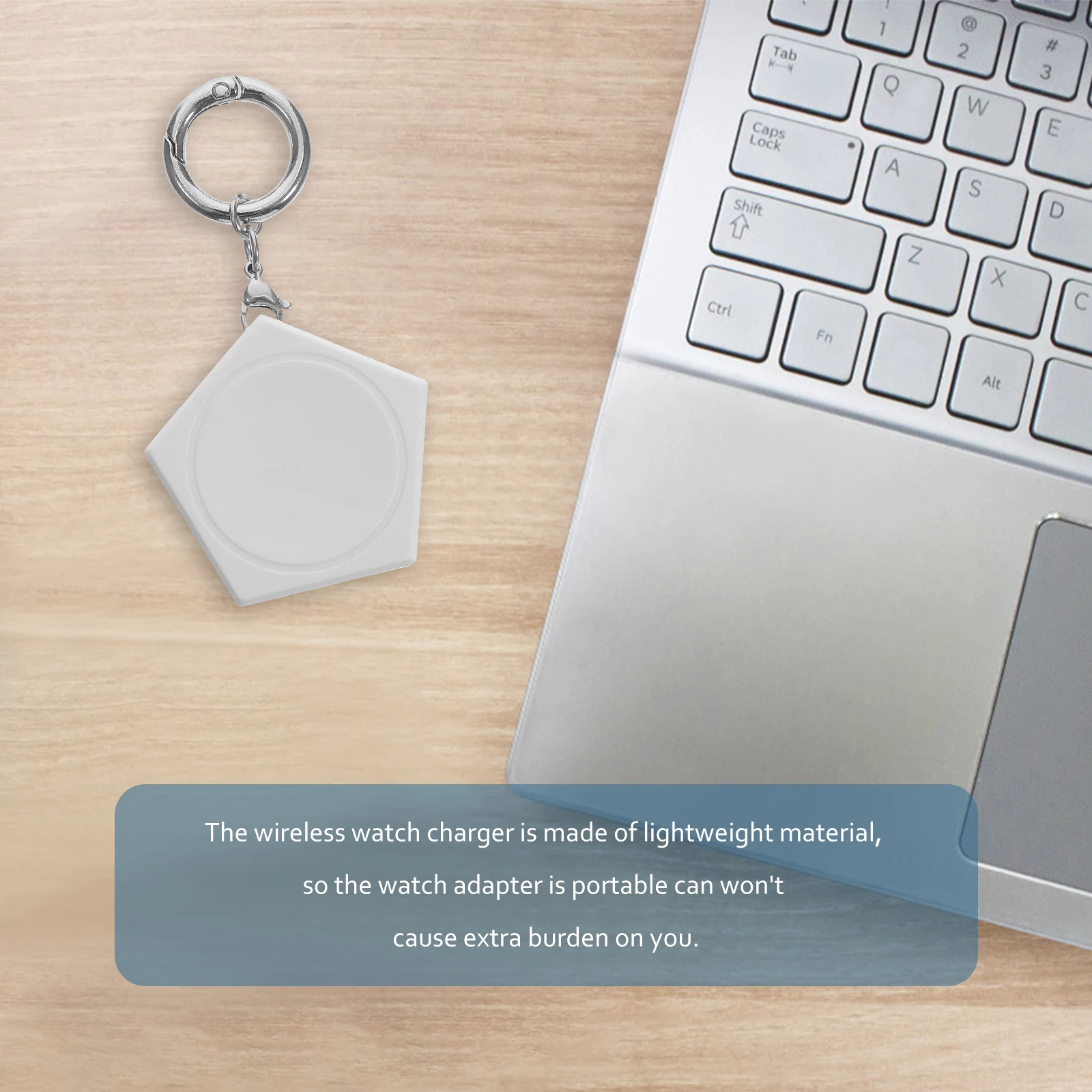 

Portable Wireless Watch Adapter Magnetic Design for Smartwatch White Durable Material USB Powered Home Office Travel