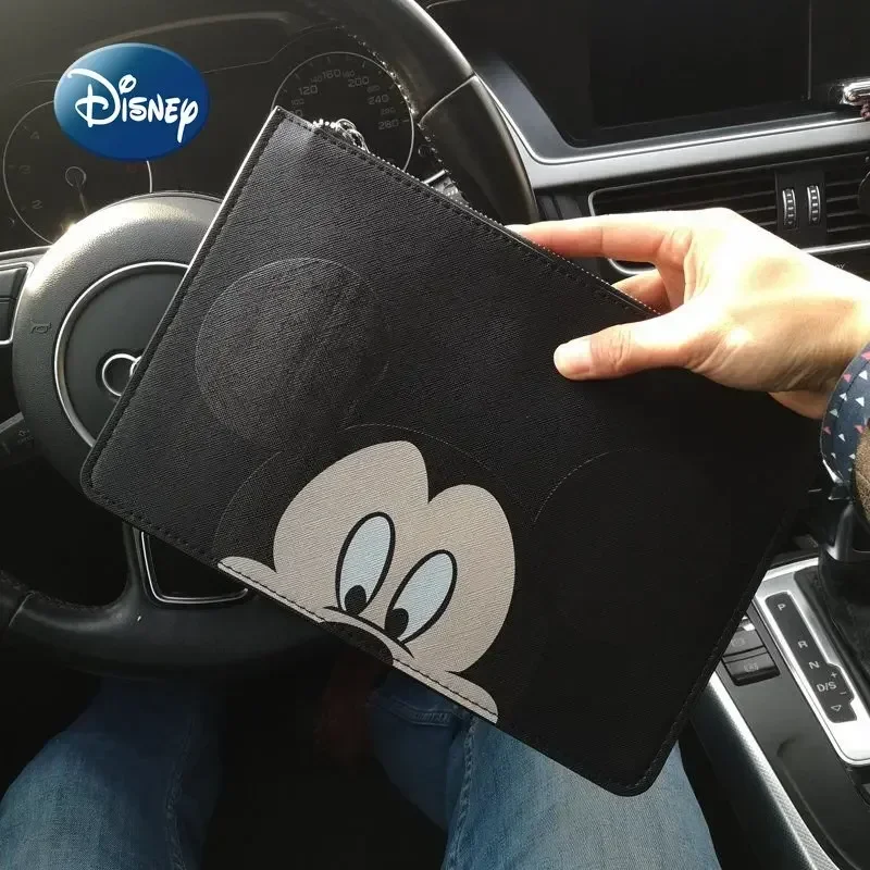 Disney Mickey New Men\'s Handbag Cartoon Men\'s Bag Luxury Brand Women\'s Handbag Large Capacity High Quality Storage Coin Wallet