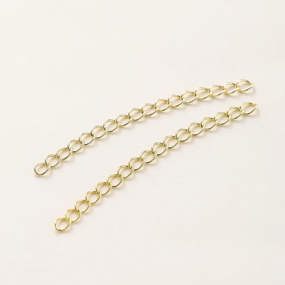 18K Real Gold Bag Gold Color Tail Chain Extension Chain Bracelet Necklace Diy Jewelry Accessories Jewelry Materials Manufacturer