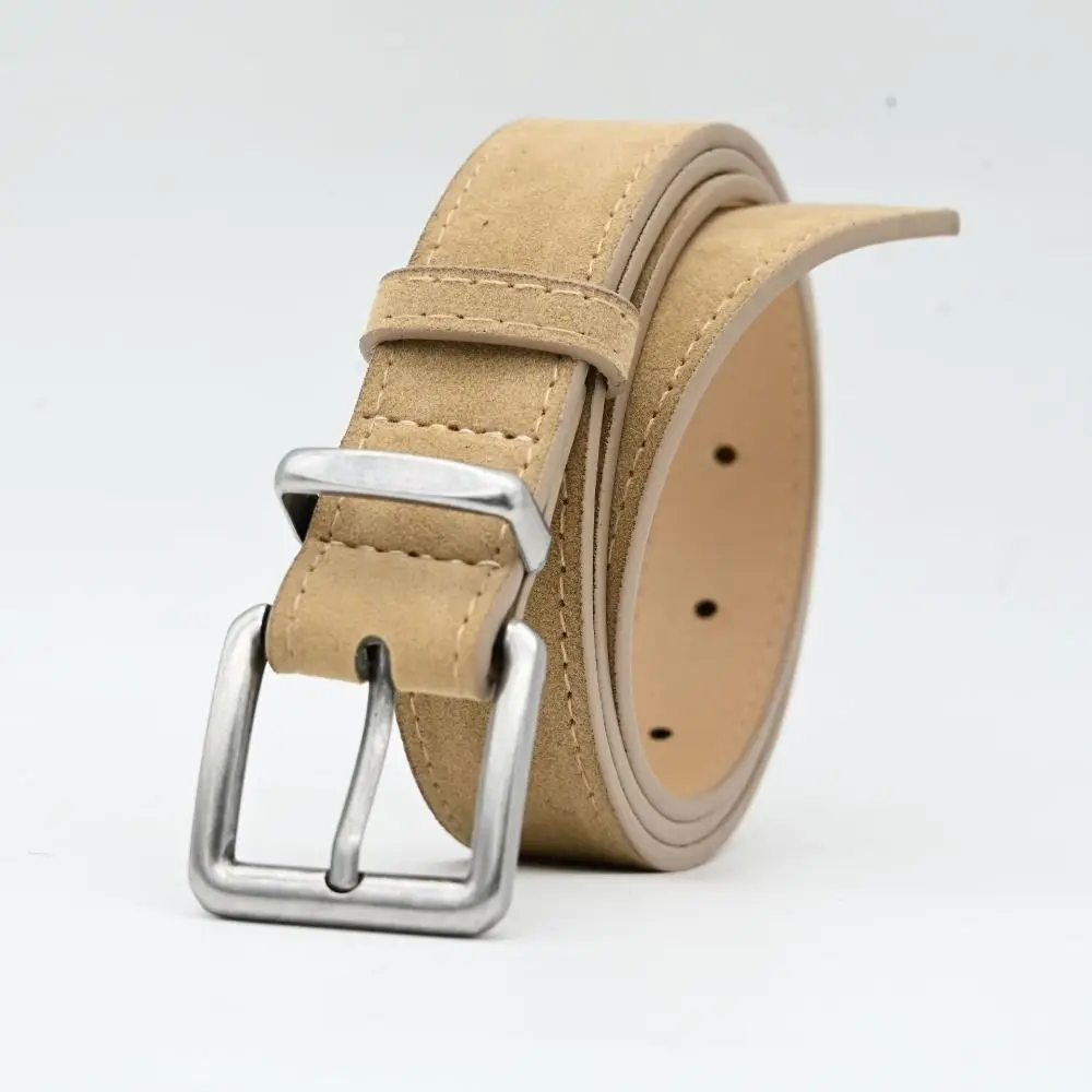 Ceinture en cuir suédé avec boucle ardillon rétro, Design de luxe, ceinture de taille polyvalente pour femmes, décoration pour jeans