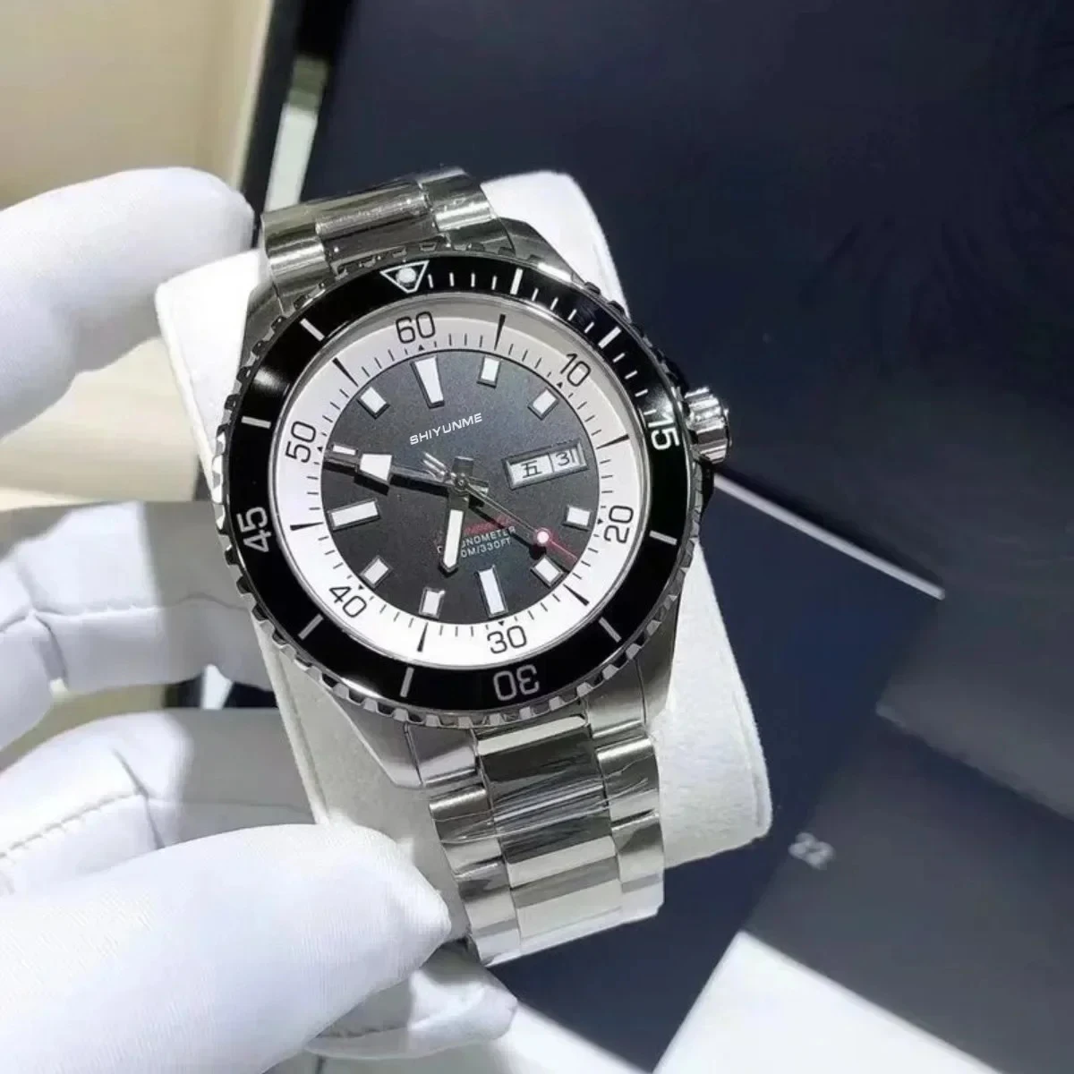 B Автоматические механические мужские часы Водонепроницаемые спортивные винты из нержавеющей стали с фиксированным Superocean