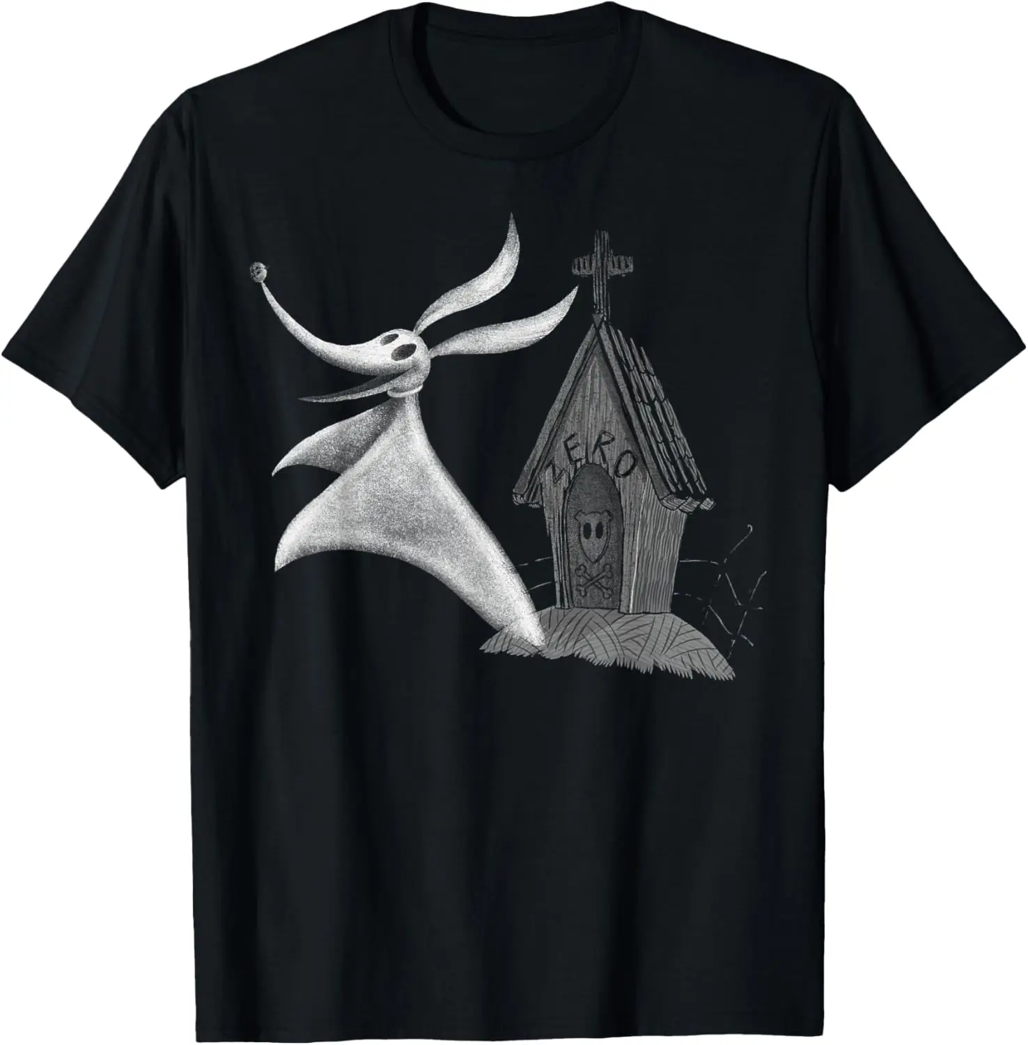 The Nightmare Before Zero Dog House T-Shirt 100% Cotton Trendy Y2K Short-Sleeve Tee – Soft, Quick-Drying, & Moisture-Wicking;