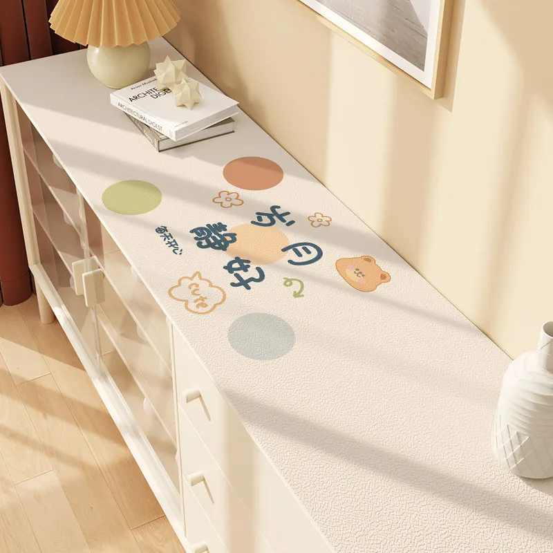 VIKAMA Diatomite Desk Mat, Non-slip Absorbent Quick Dry Washable Floor Mat for TV Cabinet Shoe Cabinet Coffee Table