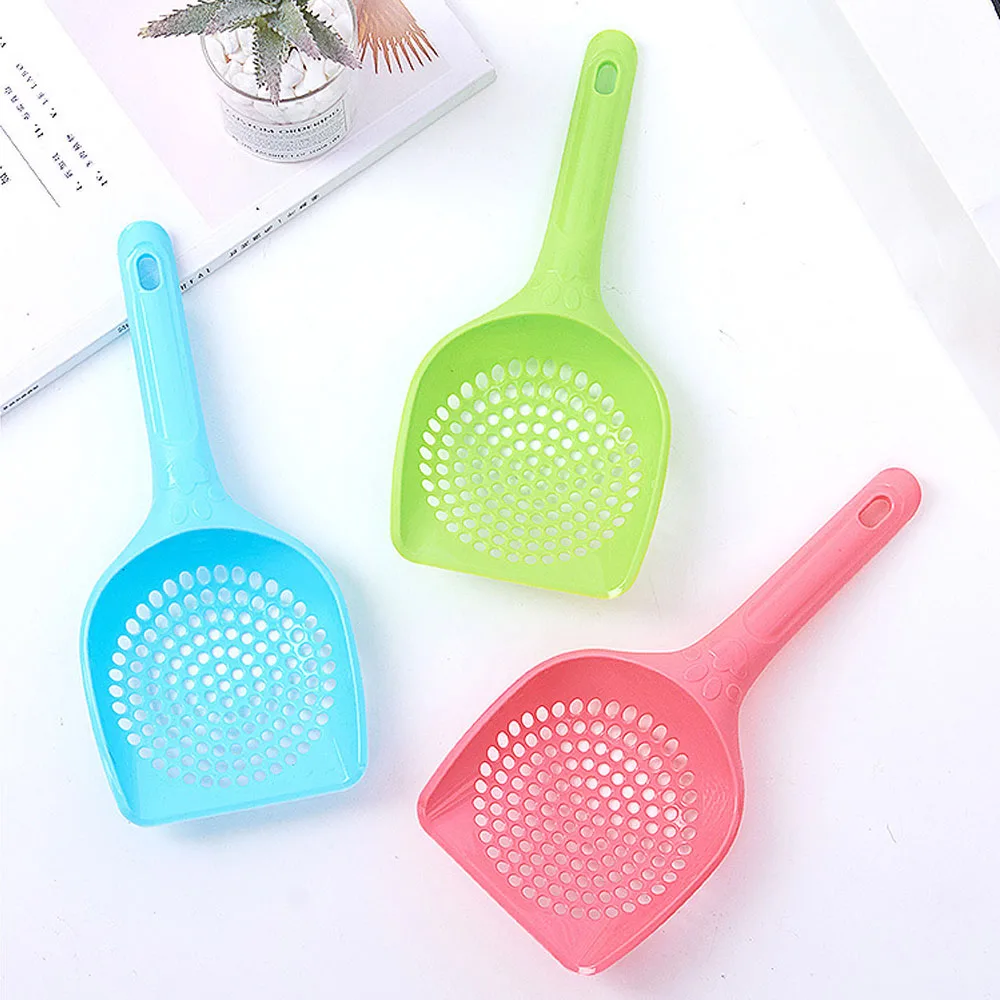 Cat Litter Spoon Shovel Plastic Cat Pet Care Sand Waste Scooper Shovel Hollow Cleaning Tool Dog Pet Litter Scoop Supplies 1pcs