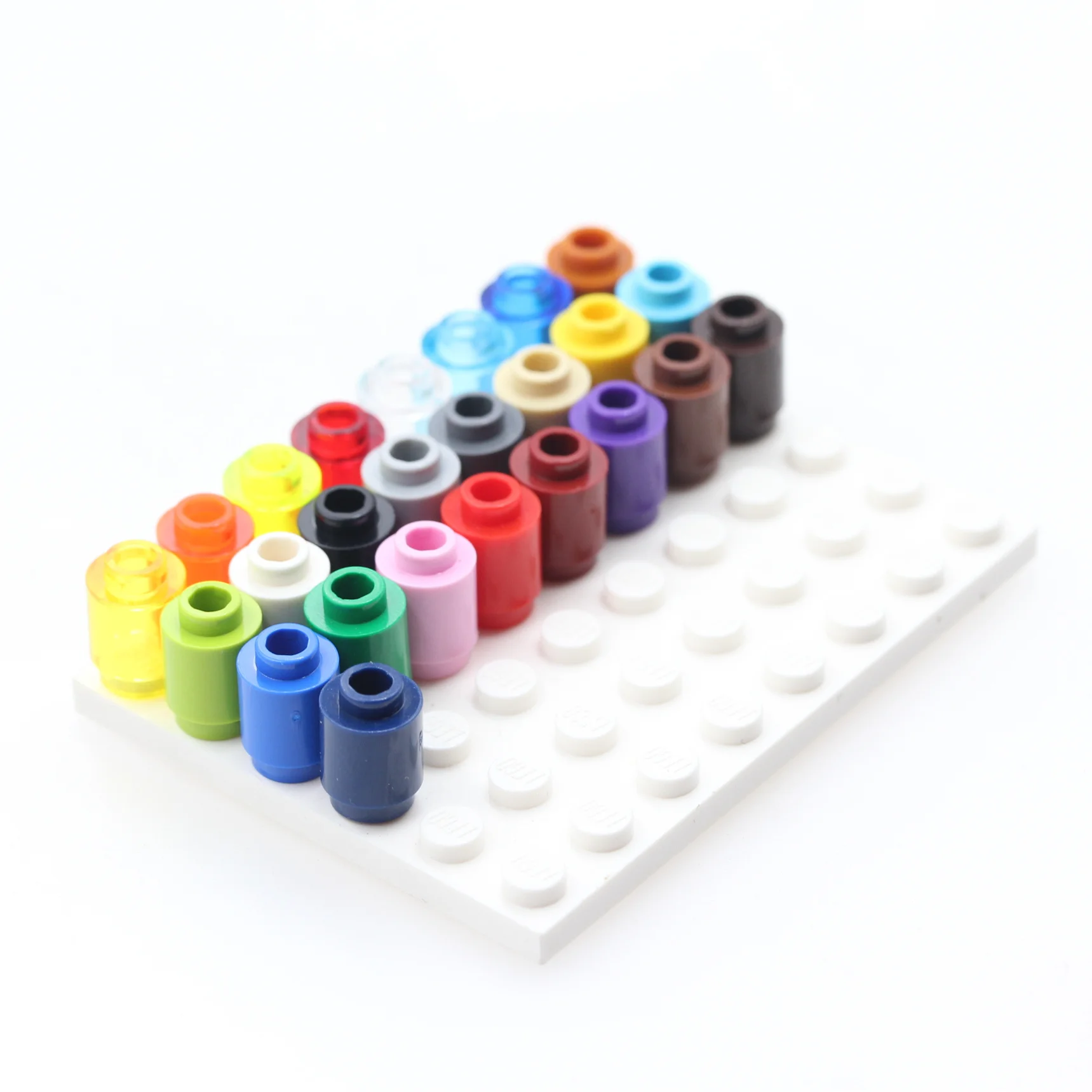 Rainbow Pig MOC Parts 3062b 3062 18860 30068 Brick Round 1x1 Open Stud Compatible Bricks DIY Building Blocks Particle Brain Toy