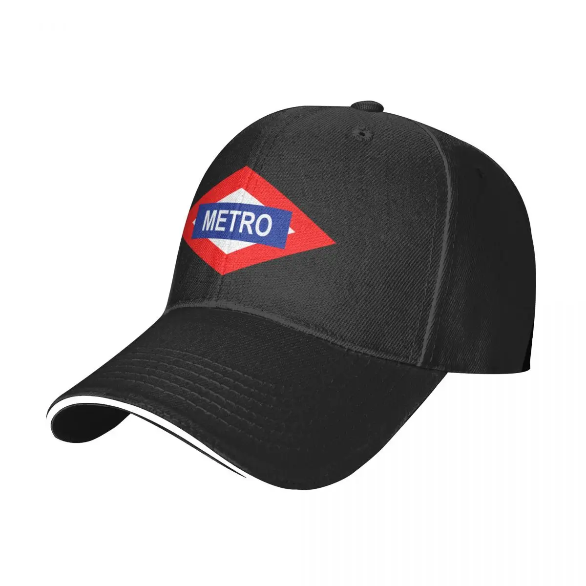 New Placa de Metro de Madrid Baseball Cap Sun Cap Icon black Mens Cap Women's