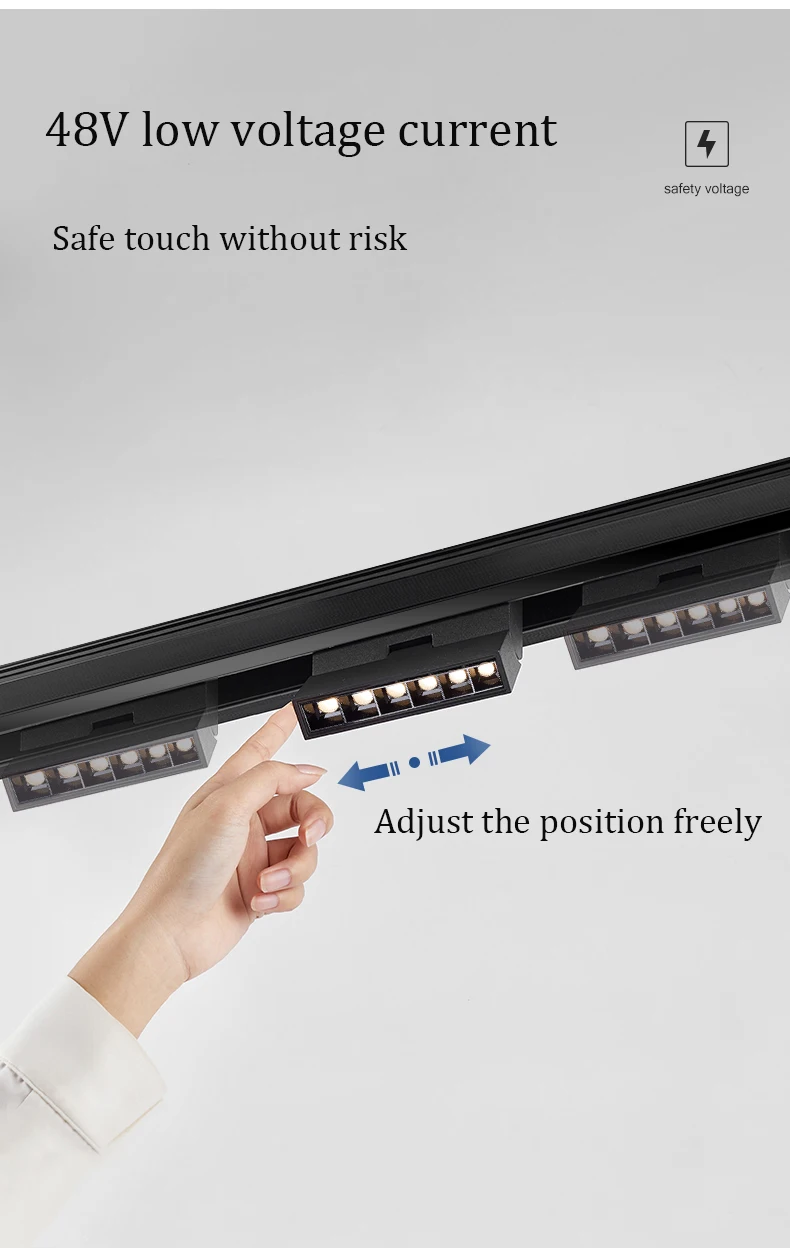Tuya Dimmbares LED-Schienensystem Komplettset 360 ° Verstellbare COB-Schienenleuchten für Bekleidungsgeschäfte, Küchen-Schienenbeleuchtung – Detail 13