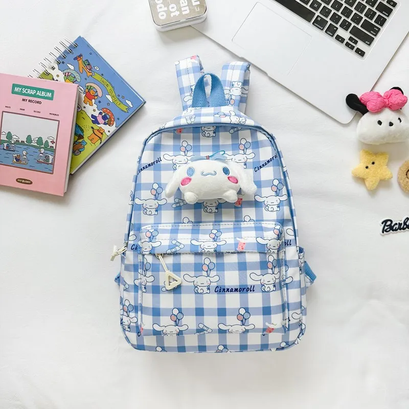 Sanrio Tas Sekolah Anak-anak Baru Hello Kitty Kuromi Cinnamoroll Kartun Tas Sekolah Siswa Ransel TK Pengurang Beban