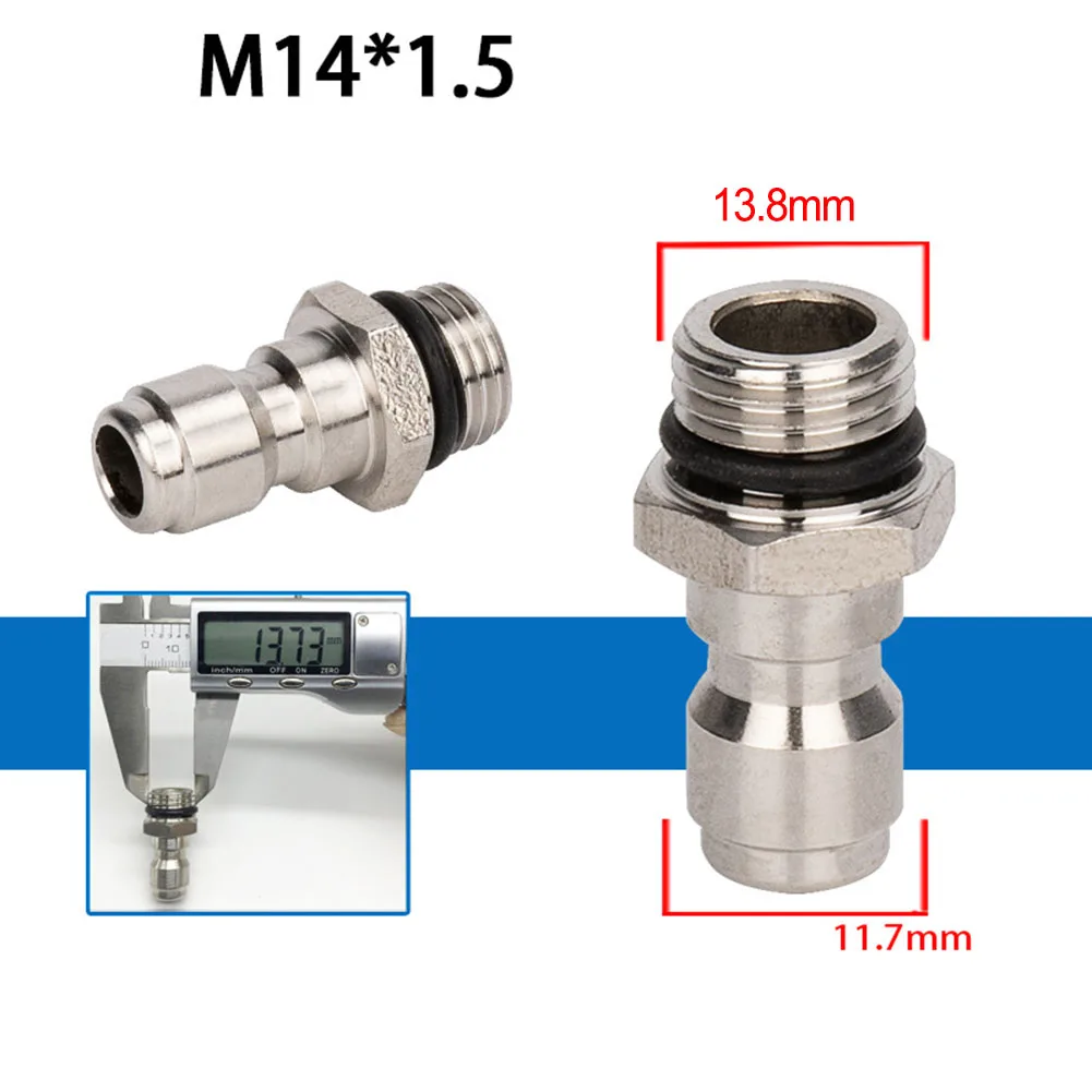 Pressure Washer Quick Connector 1/4 Inch Quick Release Connector Coupler Fitting M14-M22 For High Pressure Washer Garden Hoses