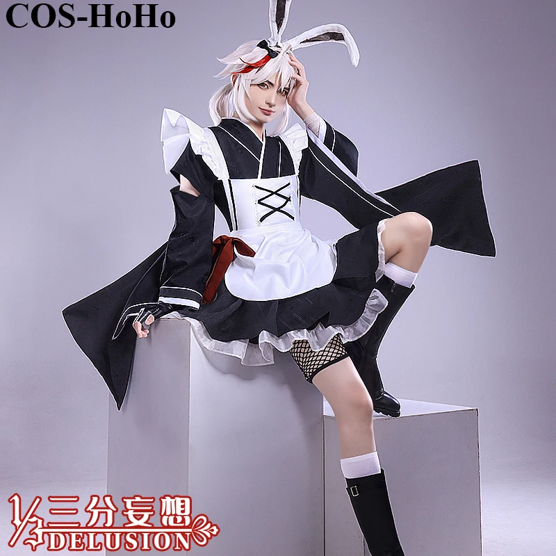 

COS-HoHo Anime Genshin Impact Kaedehara Kazuha Game Suit Lovely Maid Dress Uniform Cosplay Costume Halloween Party Outfit Women