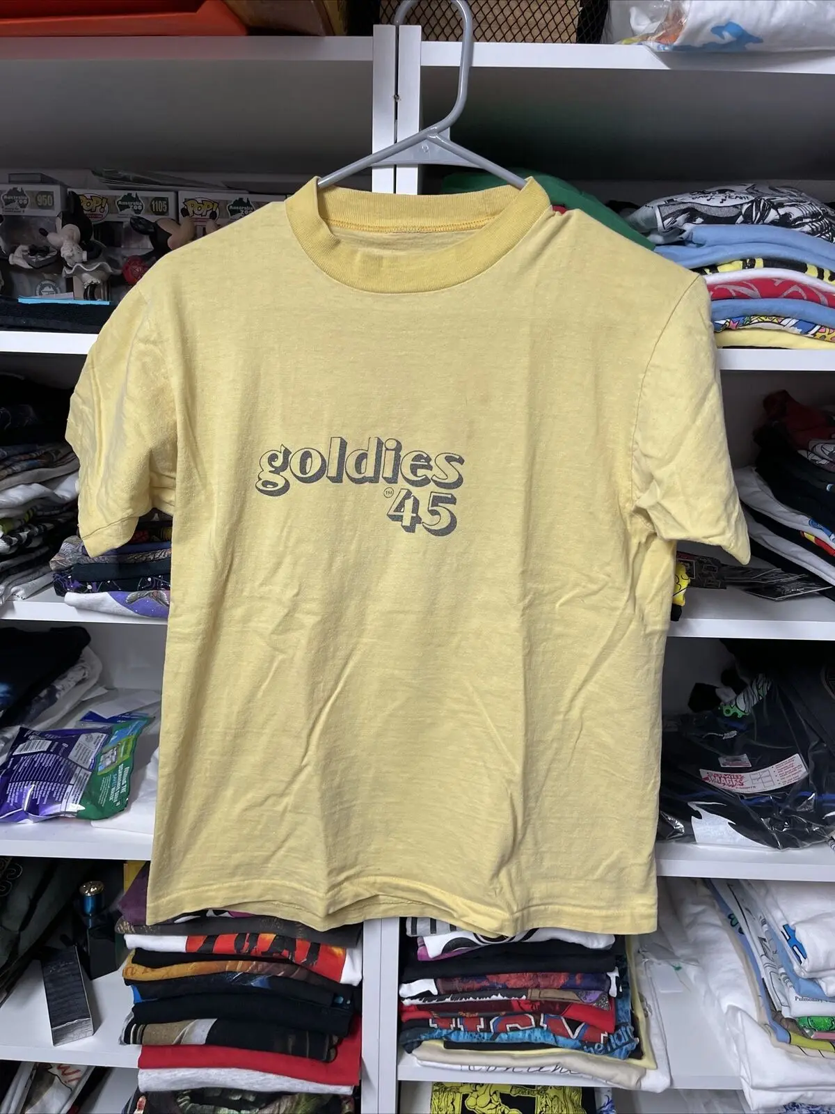 Vintage 70s GOLDIES 45s Records T Shirt L Chaka Khan ABC Records Rock Tee