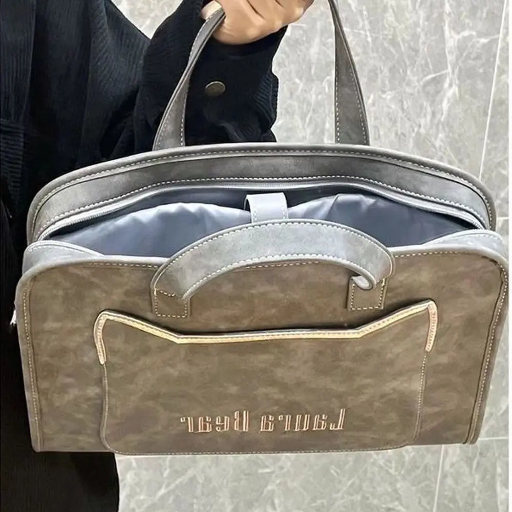 كمبيوتر محمول بسيط من جلد البولي يوريثان 13 14 15.6 16 بوصة حقيبة كمبيوتر محمول ذات سعة كبيرة مقاومة للصدمات مع أشرطة حافظة واقية للكمبيوتر #1