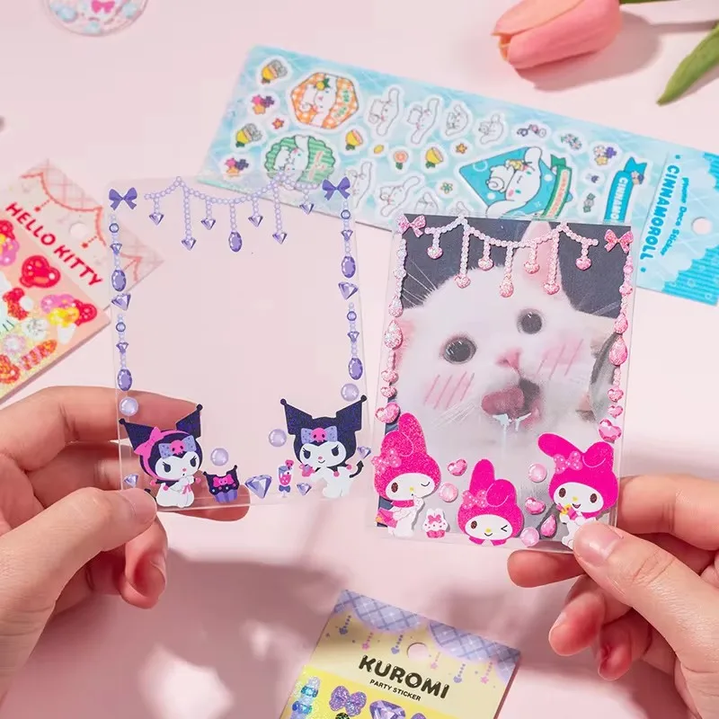 30/50/100pcs Sanrio Waterproof Stickers Anime Cinnamon Kuromi Student Diy Handbook Decoration Stickers Cute Stationery Stickers