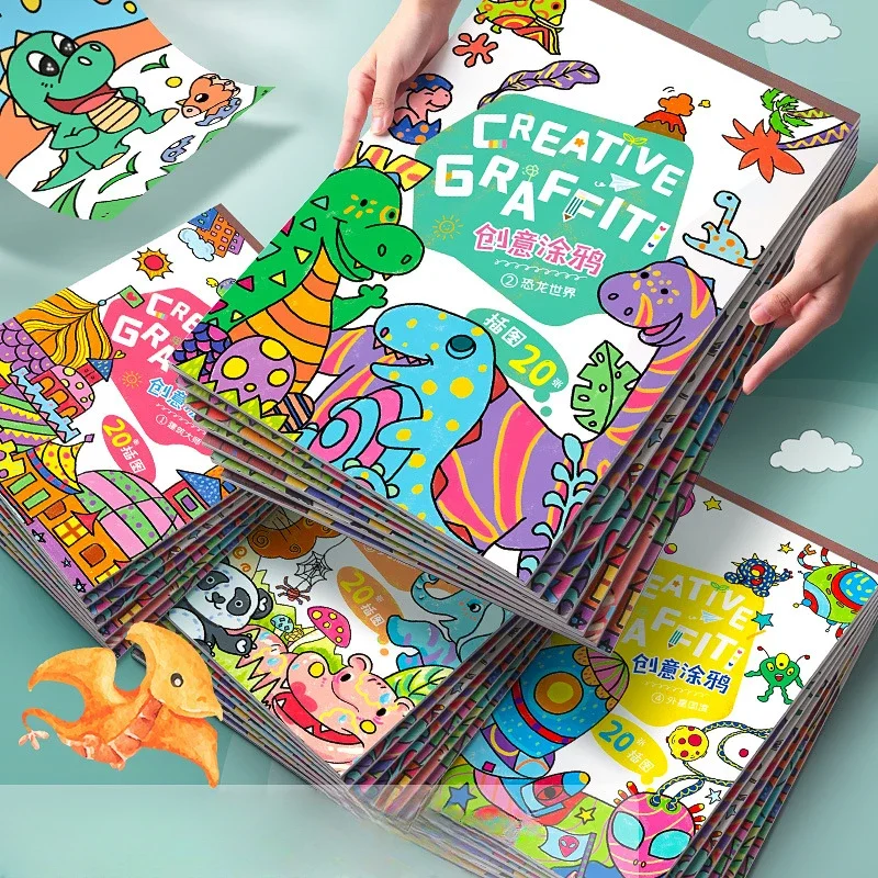 

Children's Parent-child Interaction Graffiti This Kindergarten Enlightenment Coloring Coloring Art Marker Pen Painting Book