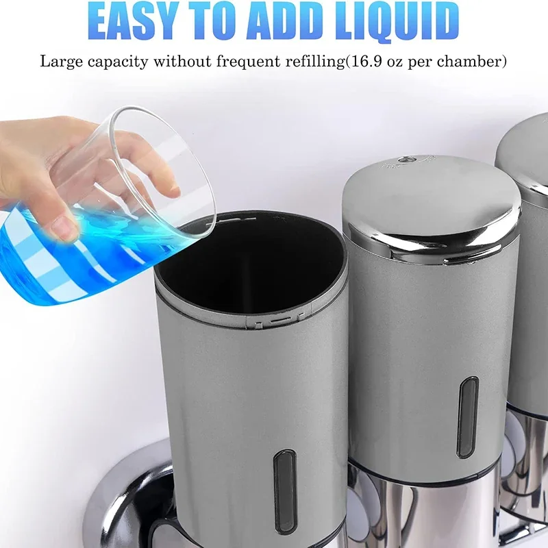 

Дозатор для шампуня для душа, дозатор мыла для ванной комнаты, кухонные аксессуары, насос для мыла, дозатор шампуня и кондиционера