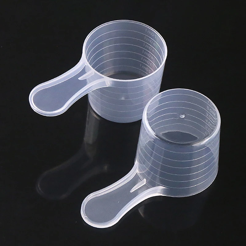 5PCS 70ML Plastic Measuring Cup With Scale Transparent Mixing Cup Measuring Jar Container Beaker Kitchen Baking Tool Bakery DIY