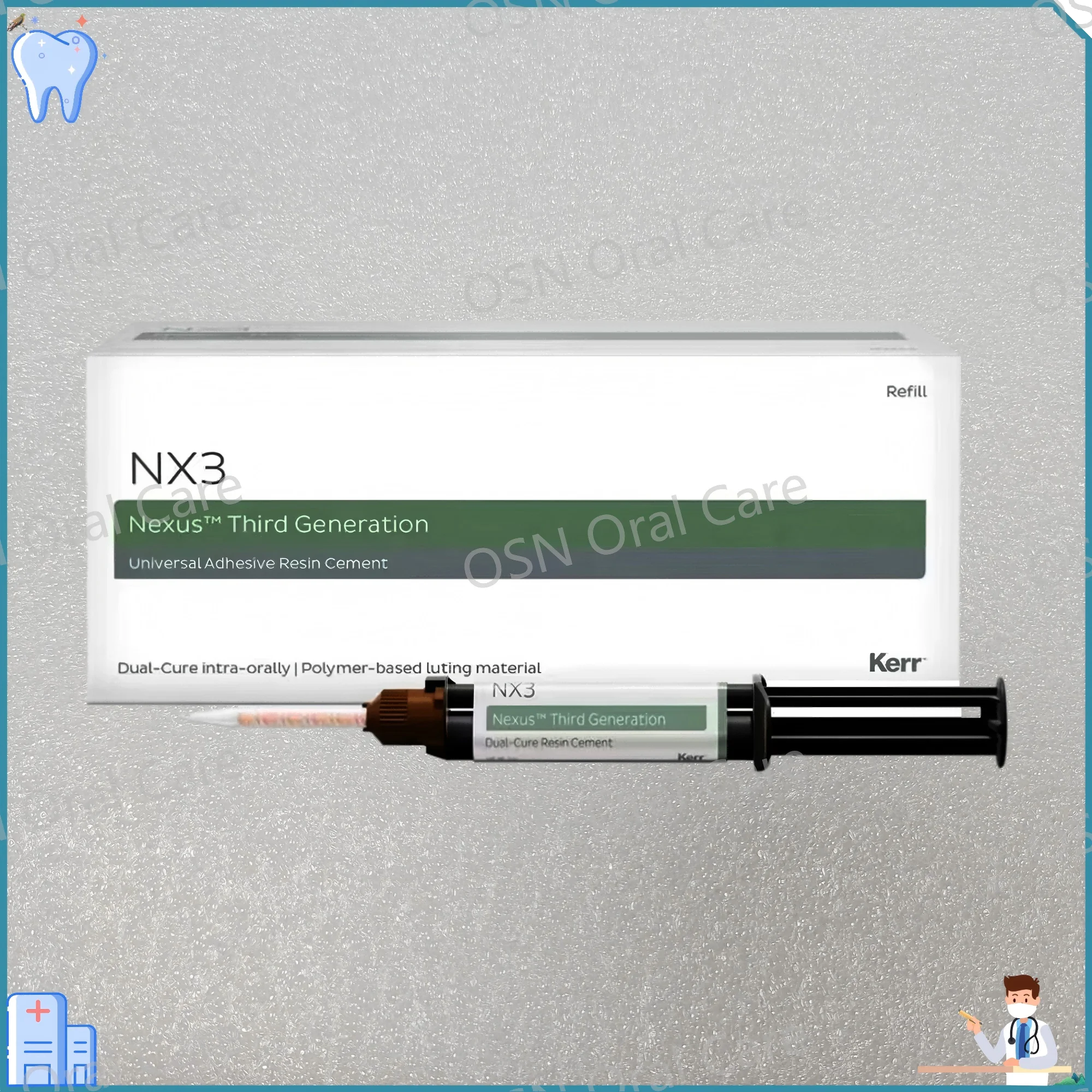 

Dental Universal Resin Adhesive Dental Material NX3 Two-component Universal Resin Adhesive System (Double Tube Packaging) 5g/box