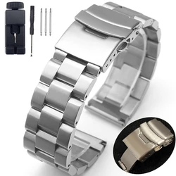 Metal Strap Stainless Steel Bracelet for Seiko Watch Luxury Buckle for SEIKO Wristband 18mm 20mm 22mm 24mm