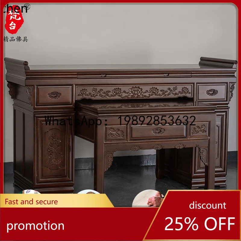 A2-25  Solid Wood Offering Table Buddha Table Offering Altar Table Offering Desk Buddha Hall  Self-built House