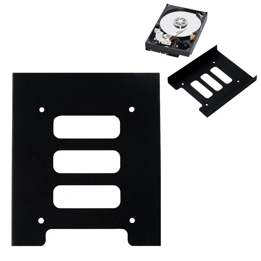 

Portable 2.5 inch SSD HDD to 3.5 inch Metal Mounting Adapter Bracket Dock 8 Screws Hard Drive Holder For PC Hard Drive Enclosure