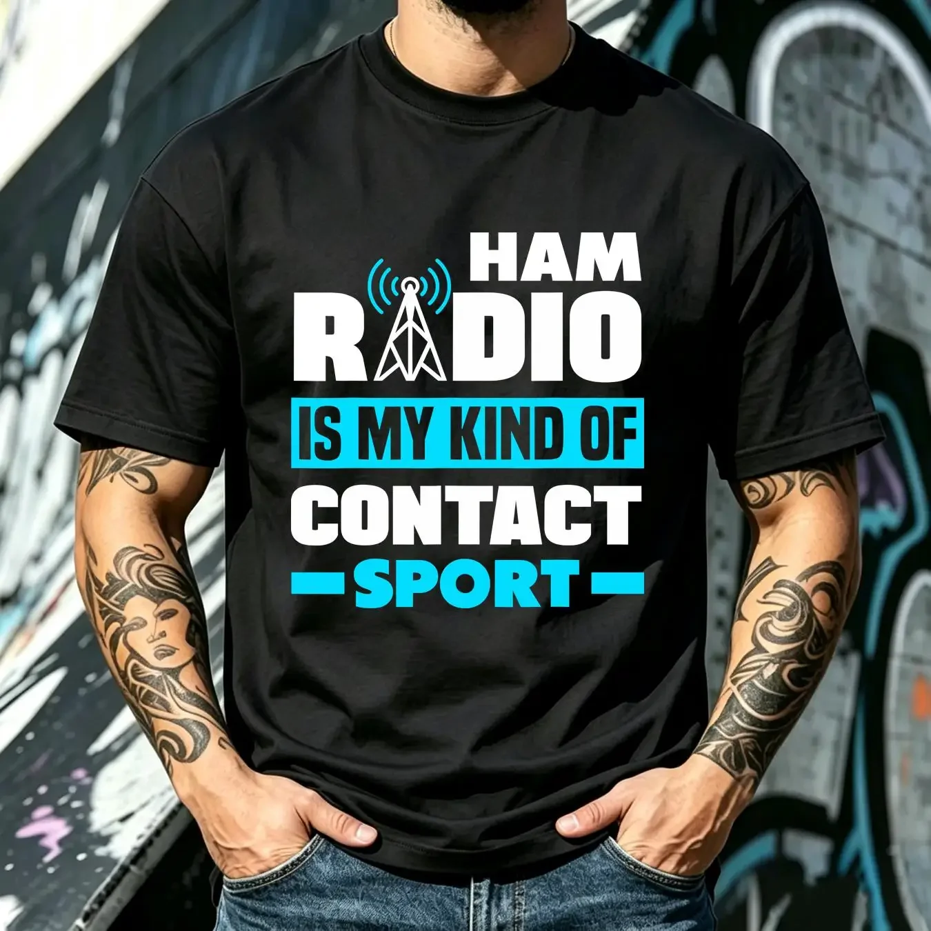 washed T Shirt Amateur Radio Operator HAM Is My Kind Of Con Baseball cap Snapback Caps Knitted Hat vintage Washed Stretched