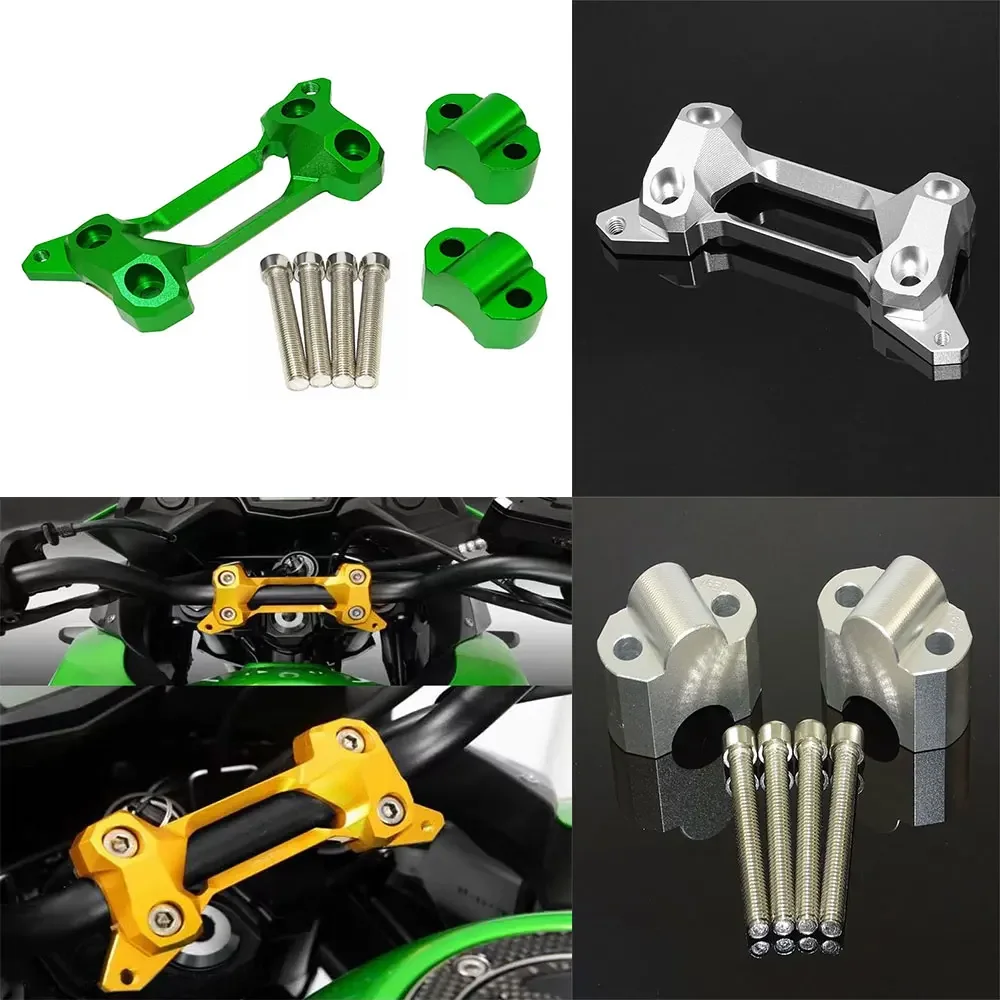 

For Kawasaki Versys 650 2015-2023 Motorcycle Handlebar Riser Adapter Handle Bar Mount Clamp Kit Top Cover Support Accessories