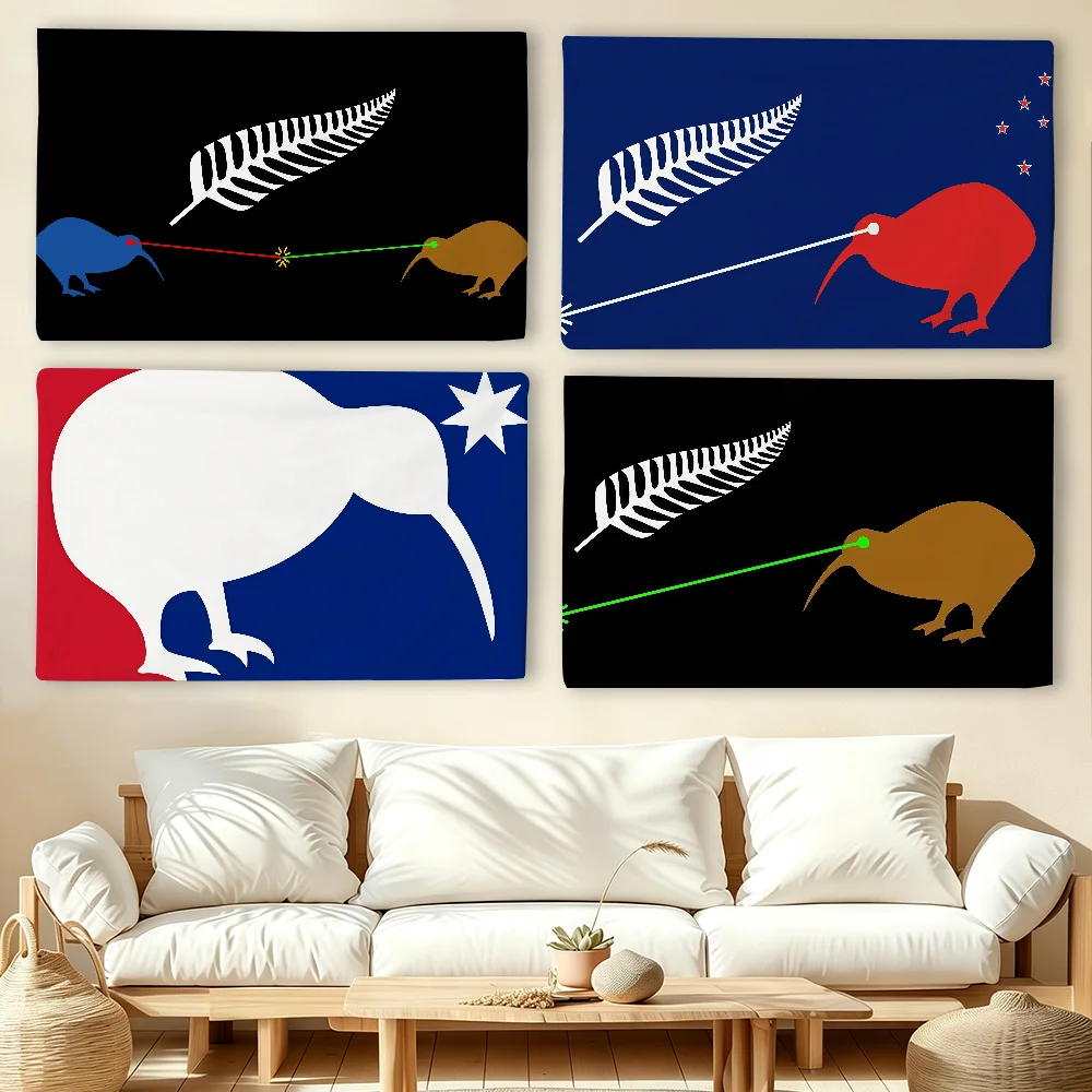 Funny L-Laser K-Kiwi flag For Living Room Home Dorm Decor Wall Outdoor Camping Party Banner Gifts