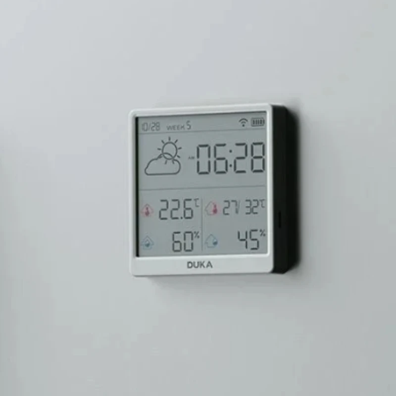 Imagem -03 - Duka-lcd Medidor de Temperatura e Umidade Digital Home Interior Termômetro Higrômetro Sensor Medidor Estação Meteorológica Youpin Novo
