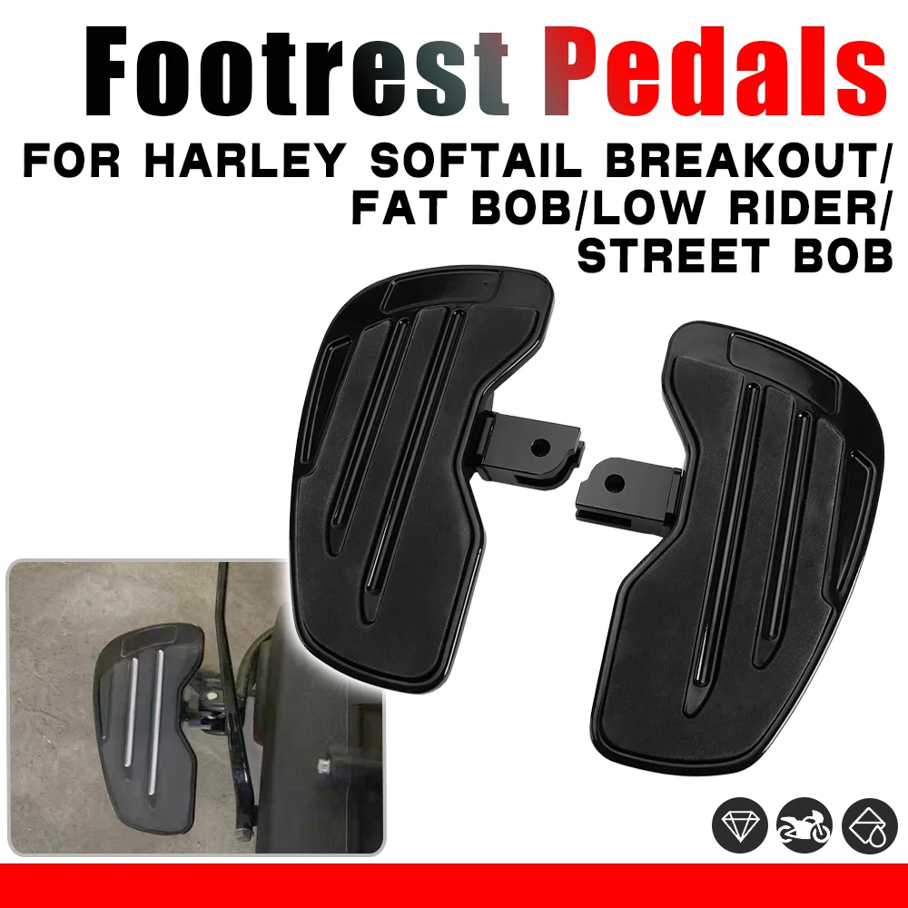 

Motorcycle Footboards Rider Footpegs Footrests Foot Rest Pedal For Harley Davidson Softail Breakout Fat Bob Low Rider Street Bob