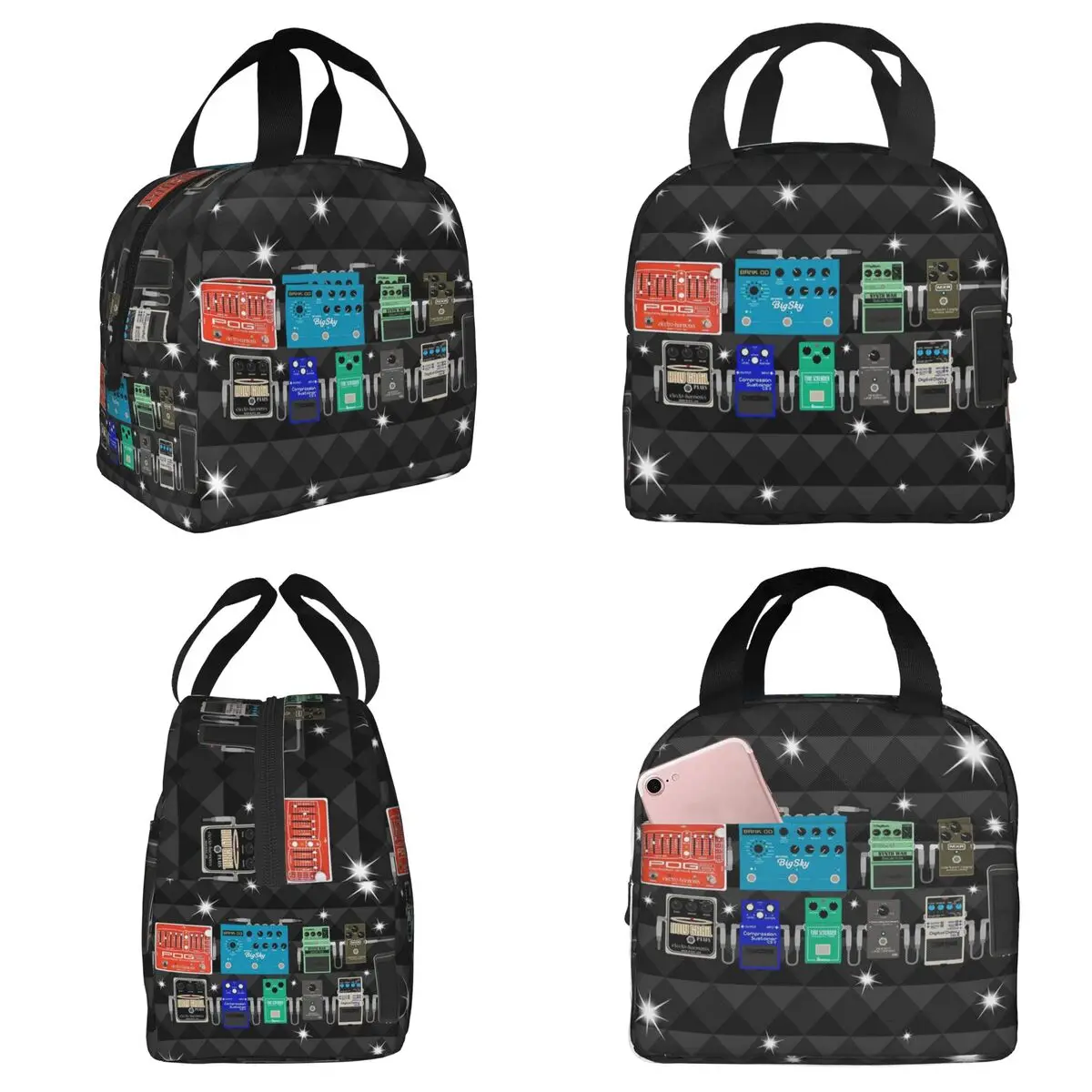 Pedalboard Of The Starz Insulated Lunch Bag for Women Office Cooler Thermal Food Box Tote Portable Lunch Boxes Container