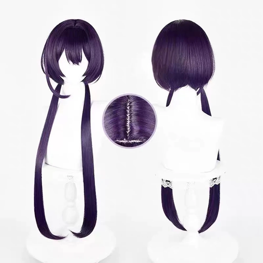 HAIRJOY Synthetic Hair Wig Bungo Stray Dogs Izumi Kyouka Cosplay Wig Long Straight Purple  Cosplay Wig for Halloween Rose Net