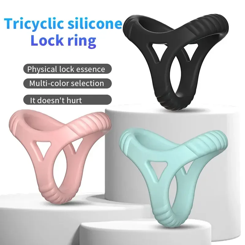 Bdsm Silicone Peins Cock Ring Dick Sex Toys Delayed Ejaculation Semen Lock Rings Bondage Man Gay Adult Male Chastity Device