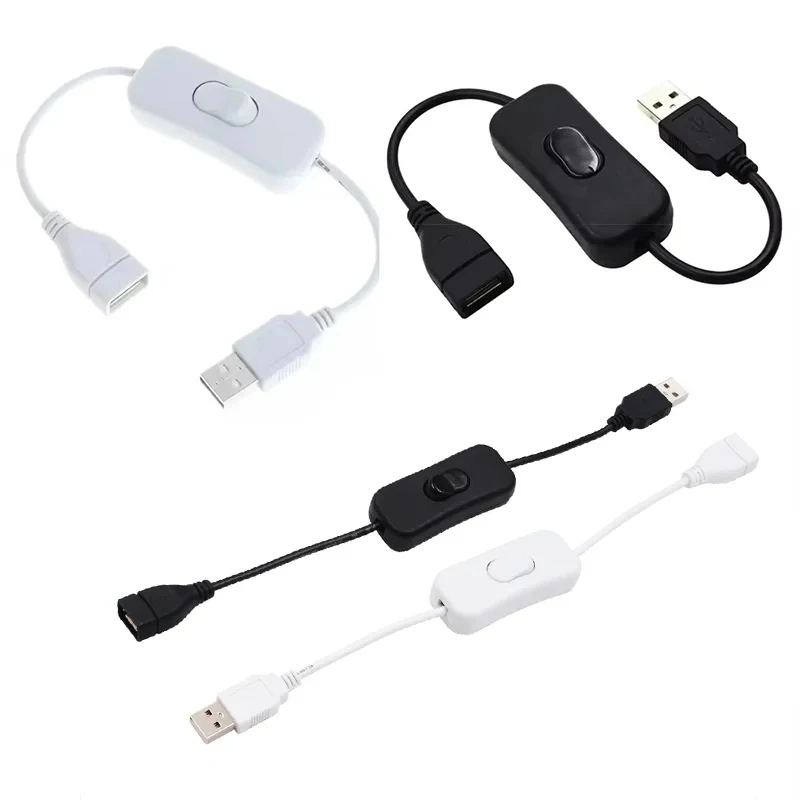 

1/2/3/4pcs USB Switch Extension Cable Support Data Transmit Power Supply USB Devices With Switch ON/OFF Extension Toggle Cable
