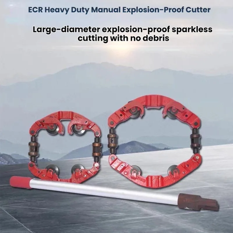 Multi-Roller Rotary Pipe Cutter Detachable Extension Handle Heavy Duty Large Diameter Steel Pipe Cutting Tool （Customized）
