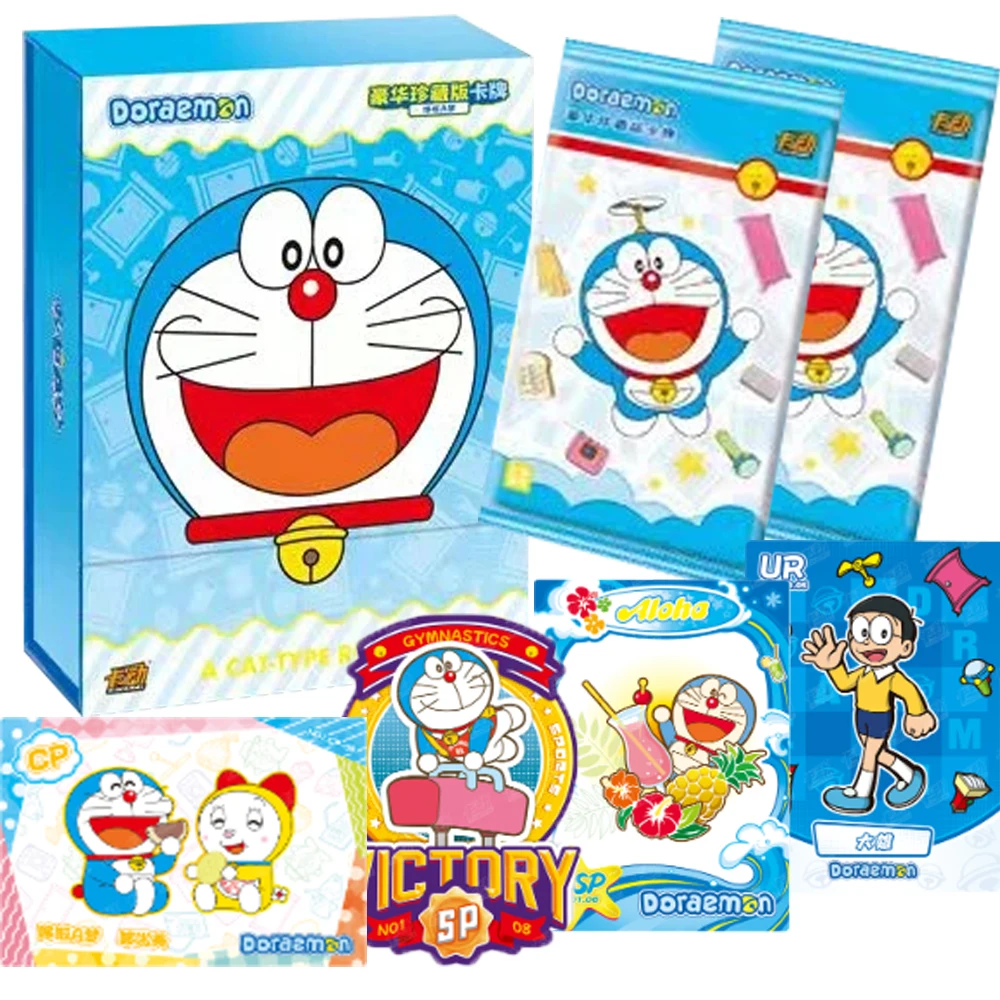 

Genuine Doraemon Deluxe Edition Collection Cards Sci-fi Comedy Animation Character Cartoon Hand-Drawn Cards Children Xmas Gifts