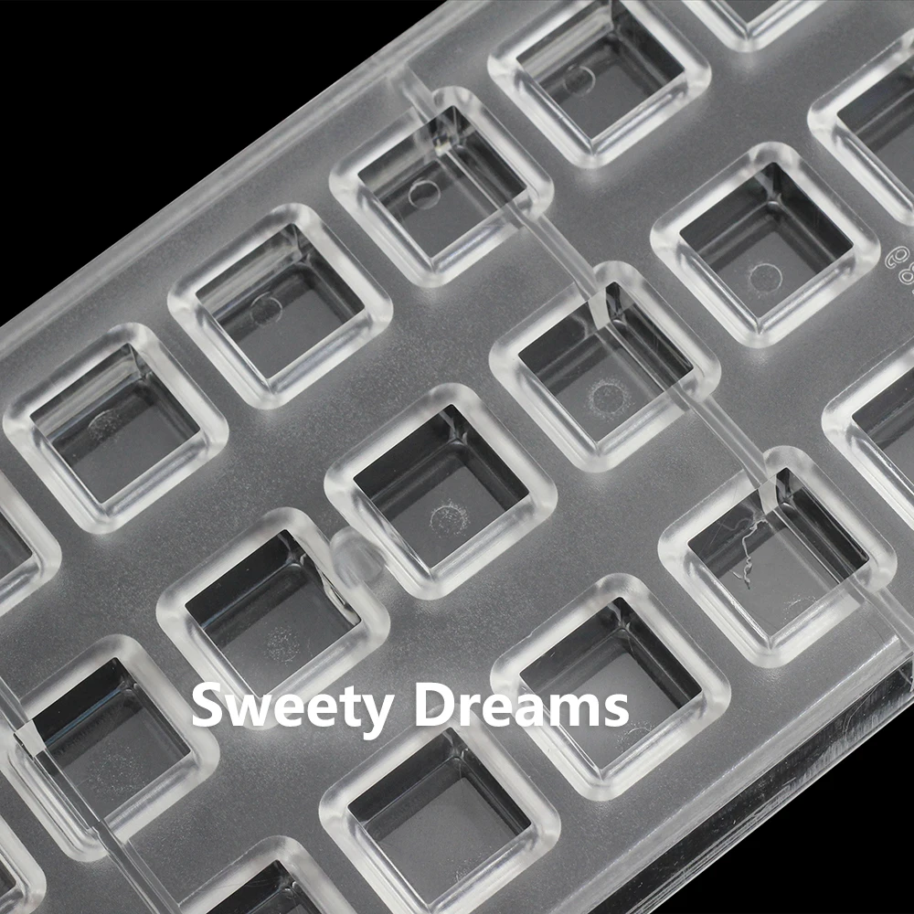 Cube Polycarbonate Chocolate Mold Cake Sweets Belgian Baking Candy Mould Bonbon Confectionery Tool Bakeware