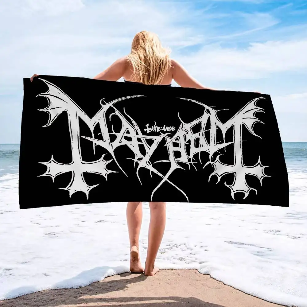 الفوضى الموت روك باند أنيمي الشاطئ السباحة منشفة لينة ماصة منشفة هدايا الأطفال للأطفال السفر التخييم الصالة الرياضية #4
